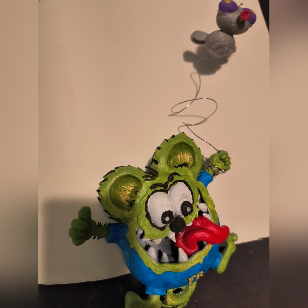 Rat Fink Baby Jr With Smooching Fly Ed Roth Inspired
